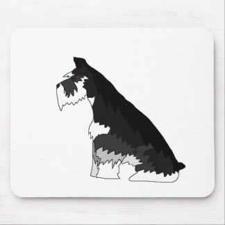 Mousepad Schnauzer preto e de prata