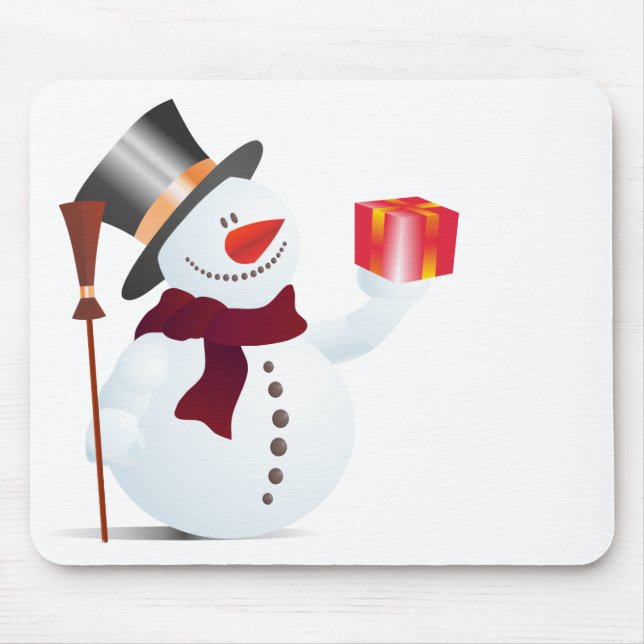 Mousepad Schneemann / Boneco de neve para o Natal (Frente)