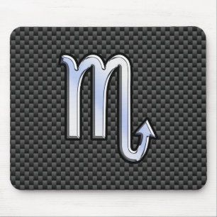 Mousepad Scorpio Zodiac - Sinal de Astrologia por Fibra de 