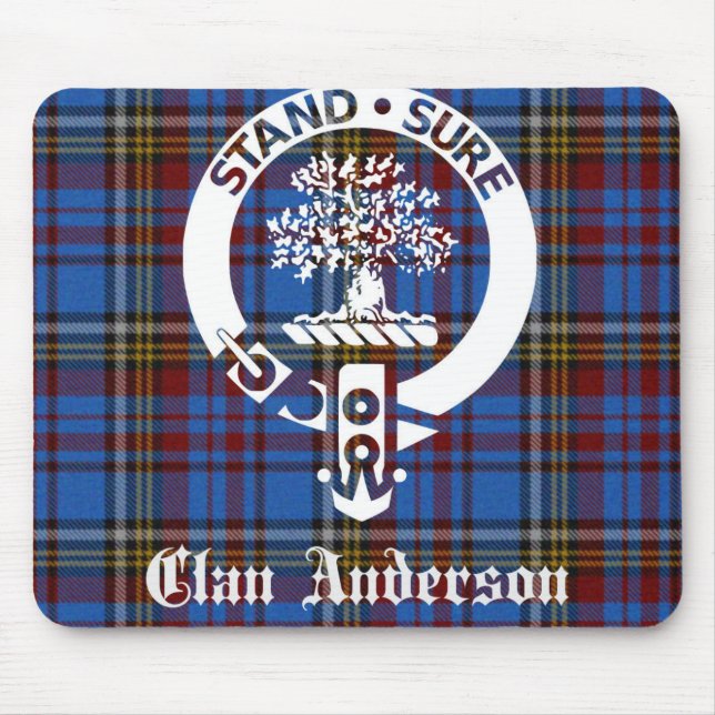 Mousepad Scottish Clan Anderson Crest & Tartan (Frente)