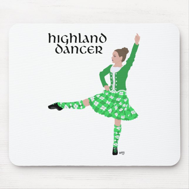 Mousepad Scottish Highland Dancer Green (Frente)