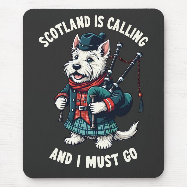 Mousepad Scottish Terrier Dog Scotland Está Chamando E Eu P (Frente)