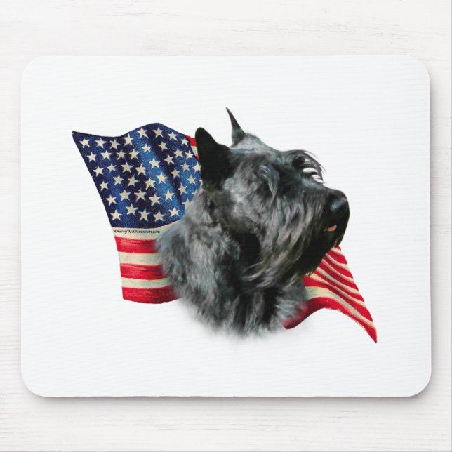 Mousepad Scottish Terrier (preto) Flag (Frente)