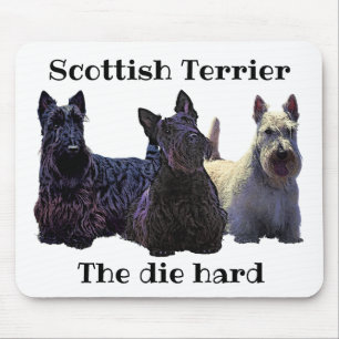 Mousepad Scottish trio preto/wheaten de Terrier, cão preto