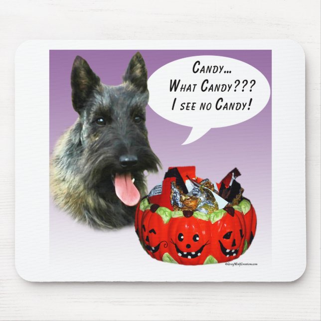 Mousepad ScottishTerrier Halloween Candy (Frente)