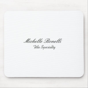 Mousepad Script Classy Na moda adicione seu nome