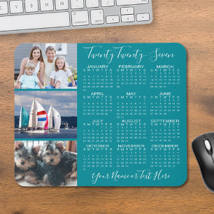 Mousepad Script de Foto do Calendário 3 Moderno 2026 Person