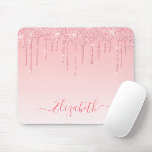 Mousepad Script de Na moda da Lente Lenta Rosa Moderna