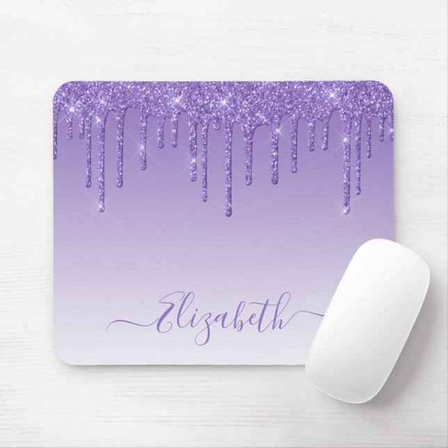 Mousepad Script de Na moda de Glitter Roxo de Tendência Mod (Com mouse)