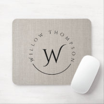 Script Elegante de Linen Linen Russo Monograma