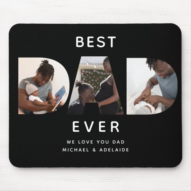 Mousepad Script M da Melhor Colagem de Fotografias do Dia d (Frente)