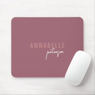 Mousepad Script Mínimo de Rosa simples moderno