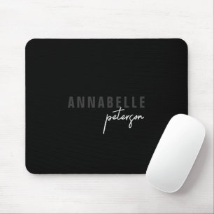 Mousepad Script mínimo preto e branco simples moderno