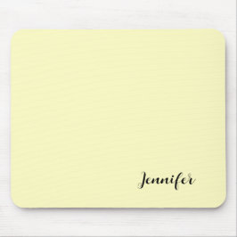 Mousepad Script Moderno Personalizado Amarelo Pastel