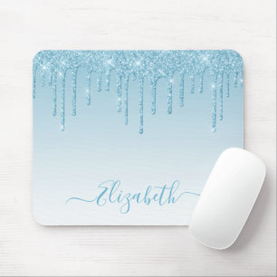 Mousepad Script Na moda de Leve Azul de Tendência Moderna