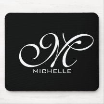 Script preto monograma personalizado