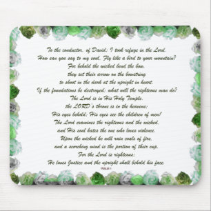 Mousepad Scripture, Psalm 11, Bible Verse,