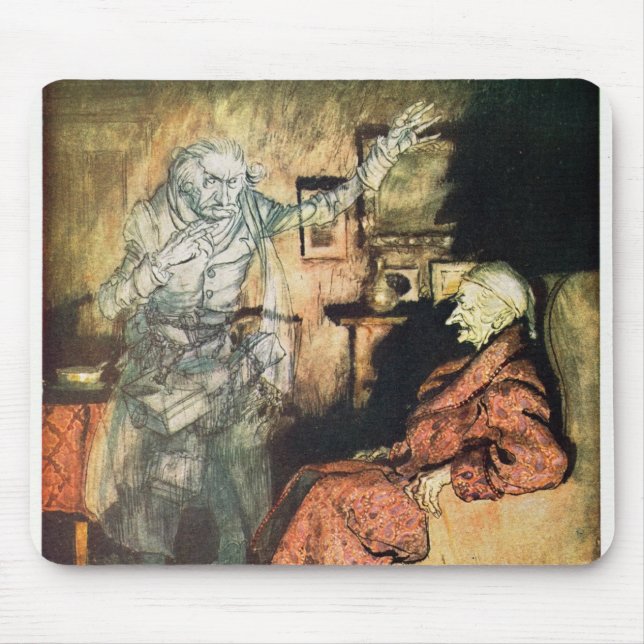 Mousepad Scrooge e o fantasma de Marley (Frente)