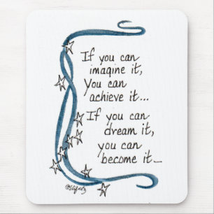 Mousepad "Se Consegue Imaginar.... "Dizendo, Fita Azul
