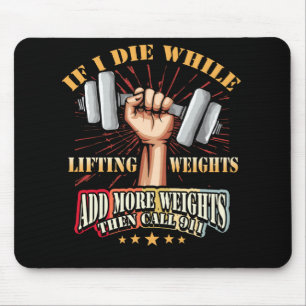 Mousepad Se Morrer Enquanto Levanto Pesos, LIGUE PARA 911