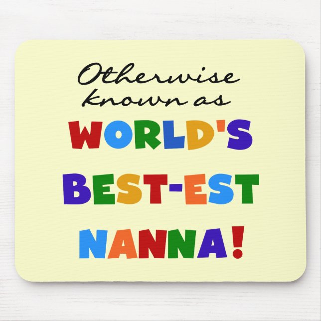 Mousepad Se não sabido como presentes do Melhor-est Nanna (Frente)