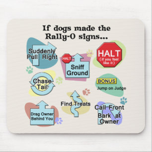 Mousepad Se os cães feitos reagrupam sinais