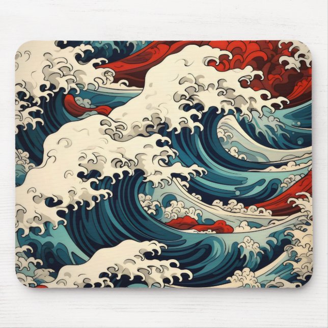 Mousepad Sea Waves Ukiyo-e (Frente)