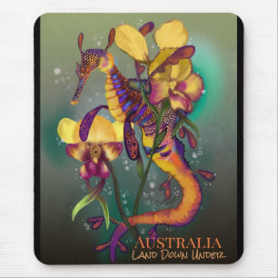 Mousepad Seadrágonos com Orquídeas