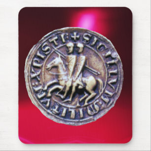 Mousepad SEAL DA BURRAGEM NIGHTS TEMPLAR vermelha