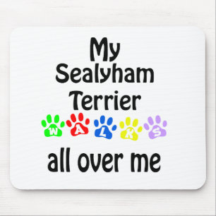 Mousepad Sealyham Terrier Walks Design