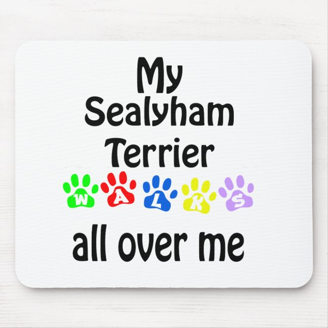 Mousepad Sealyham Terrier Walks Design (Frente)