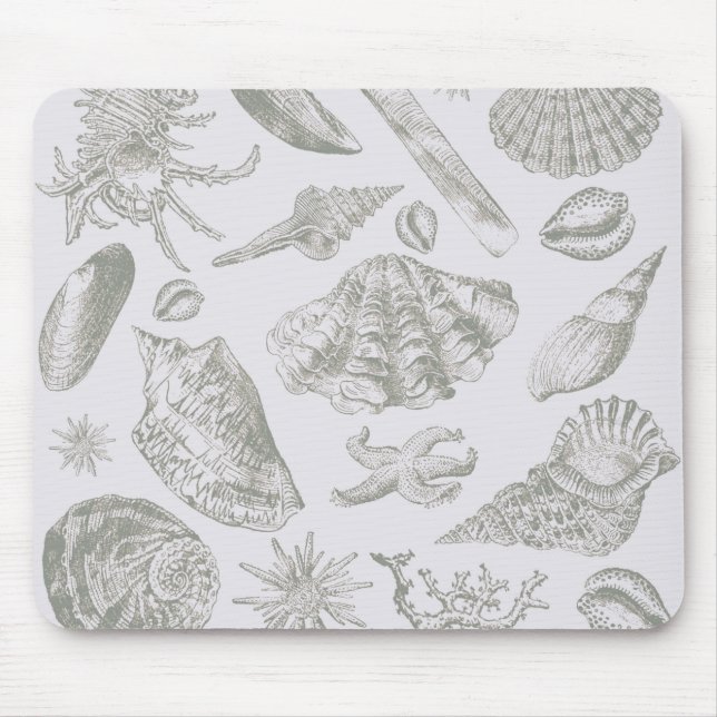 Mousepad Seashell Soft Antique Art Beach Shell (Frente)