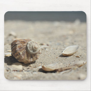 Mousepad Seashells na areia pelo mar