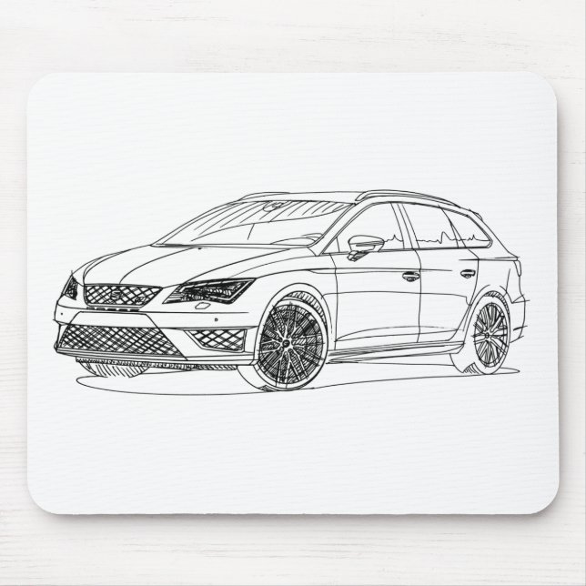 Mousepad Seat LeonST Cupra 2015 (Frente)