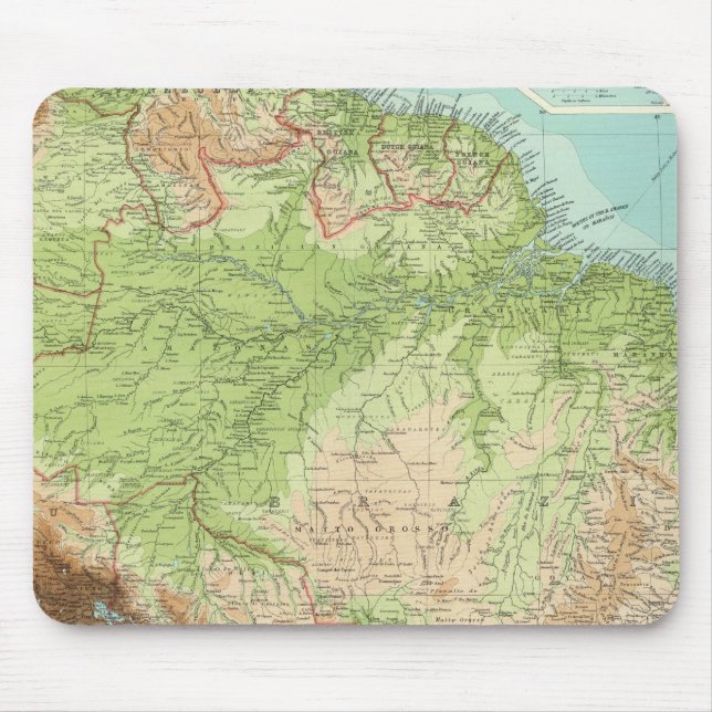Mousepad Seção de norte da América do Sul (Frente)
