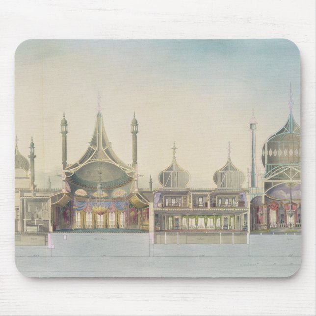 Mousepad Seção longitudinal (L R) ao órgão, sala da música, (Frente)