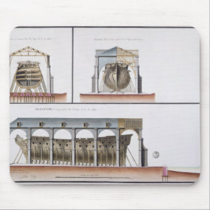 Mousepad Secção transversal e elevação de um navio, 177