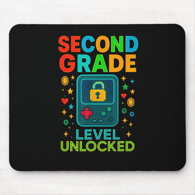 Mousepad Second Grade Level Unlocked Gamer Ck To School Con (Frente)