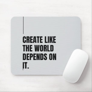 Mousepad Seda Prateada, Tipografia Preta Artistas Poderosos