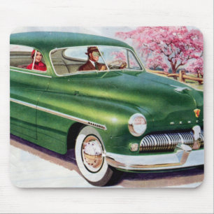 Mousepad sedan verde de 1949 Mercury