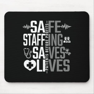 Mousepad Segurança de Pessoal Salva Enfermeiros Marcha Grev