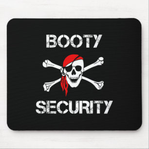 Mousepad Segurança do Bumbum Caveira Divertida Roupas de Pi