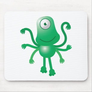 Mousepad seis alienígenas armadas com o somente um olho