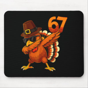 Mousepad Seis-sete-67-ação-de-graças-meme-divertido-grato-t