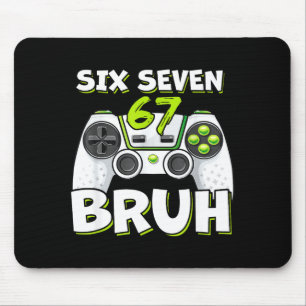 Mousepad Seis Sete 67 Bruh Aniversário Divertido Jogos de V