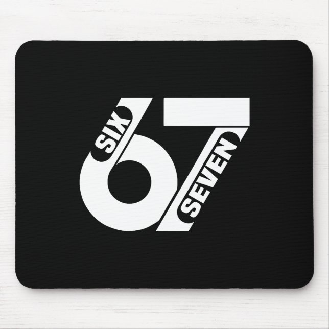 Mousepad Seis Sete 67 Esportes de Equipe Piada Engraçada 67 (Frente)
