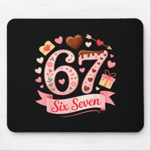 Mousepad Seis Sete 67 Floral Coração Dia dos Namorados Roup