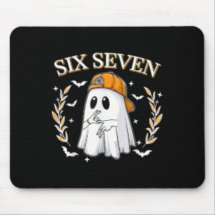 Mousepad Seis Sete 67 Meme Engraçado Fantasma Halloween 6 7