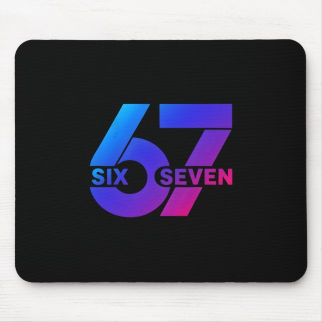 Mousepad Seis Sete 67 Meme Geração Alfa Gíria Bysebyll Temp (Frente)