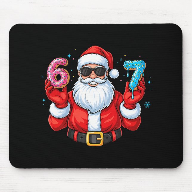 Mousepad Seis Sete 67 Meme Papai Noel 67 Sorvete Drip Natal (Frente)